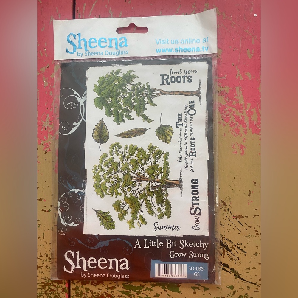 New in Package Sheena Douglass Tree Sketch Stamp Set